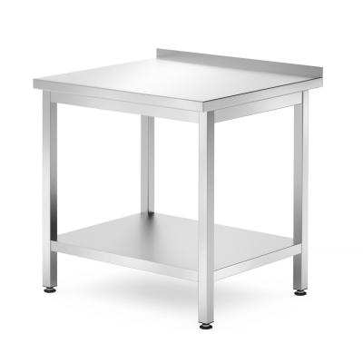 Nástěnný stůl s policí – přišroubovaný, hloubka 700 mm, HENDI, Profi Line, 800x700x(H)850mm | 812716